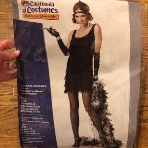 SOLD Flapper Costume dress black retro Halloween